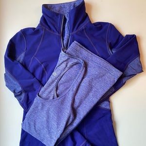 Lululemon Half Zip & Matching Razorback Tank